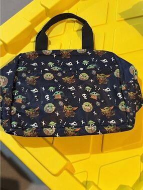 Star Wars Galaxy Print Black Travel Tote Bag